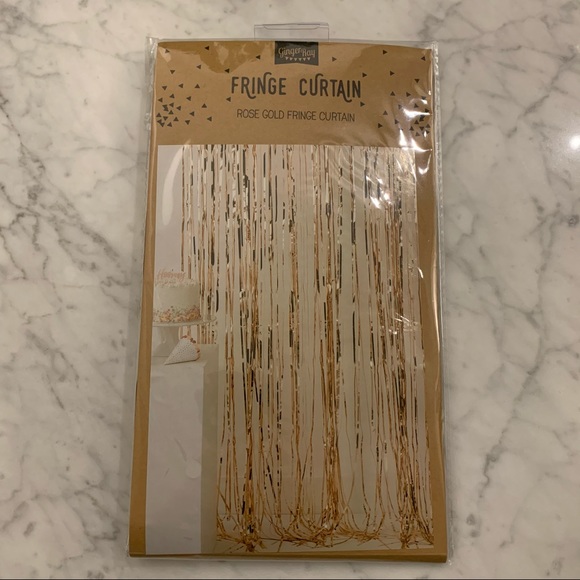 Ginger Ray Rose Gold Fringe Curtain - Picture 2 of 5
